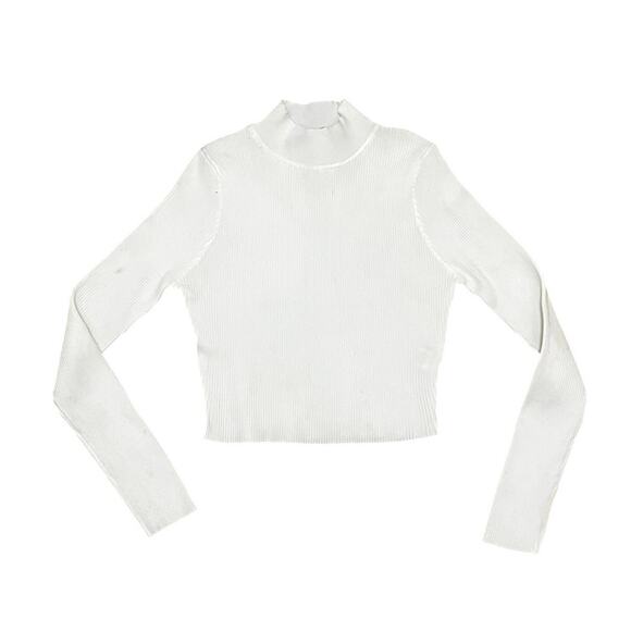 Roma Knit White Long Sleeve Top Size Large - Picture 1 of 4